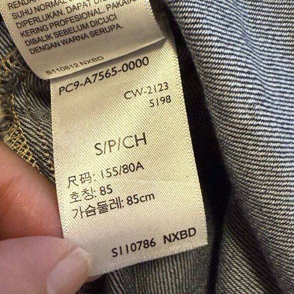 Levi’s Otto Western Denim Dress Women’s Small Button Front Long Sleeve Pockets - Picture 11 of 11